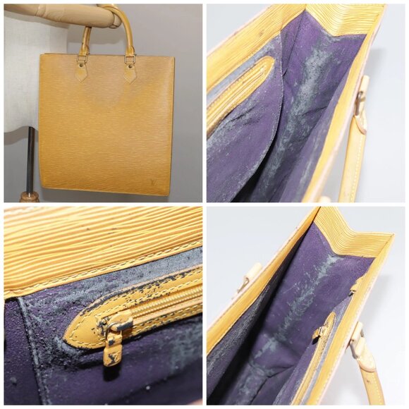 LOUIS VUITTON Epi Sac Plat Hand Bag Yellow - Picture 15 of 15